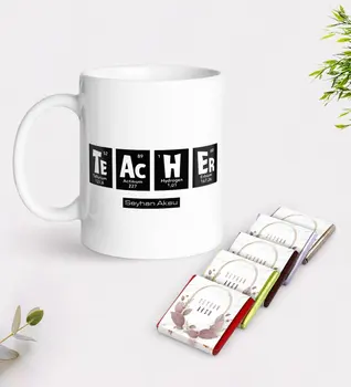 

Personalized Teacher White Mug and Chocolate Gift Seti-2