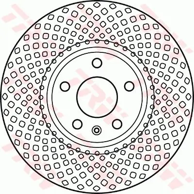 Диск тормозной AUDI A4 07-/A5 07-/Q5 08- передний D=320мм. TRW D