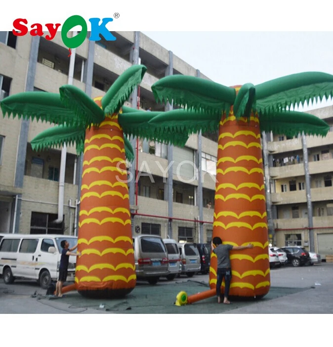 Sayok гигантская надувная Кокосовая пальма 6 м(20 футов) высокая с 13 цветов светодиодный свет для украшение для сада рекламная акция
