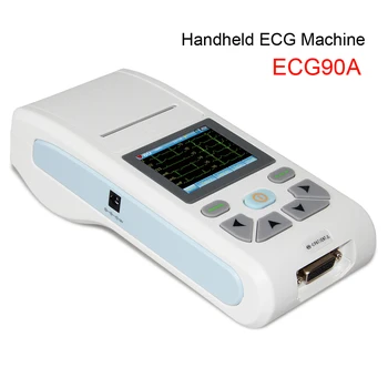 ECG90A Handheld ECG Machine Signal Channel 12 Leads Portable Electrocardiograph EKG Monitor PC Software Printer