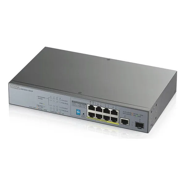 Переключатель ZyXEL GS1300-10HP-EU0101F 8 Гб 130 Вт 10 портов серый | Компьютеры и офис