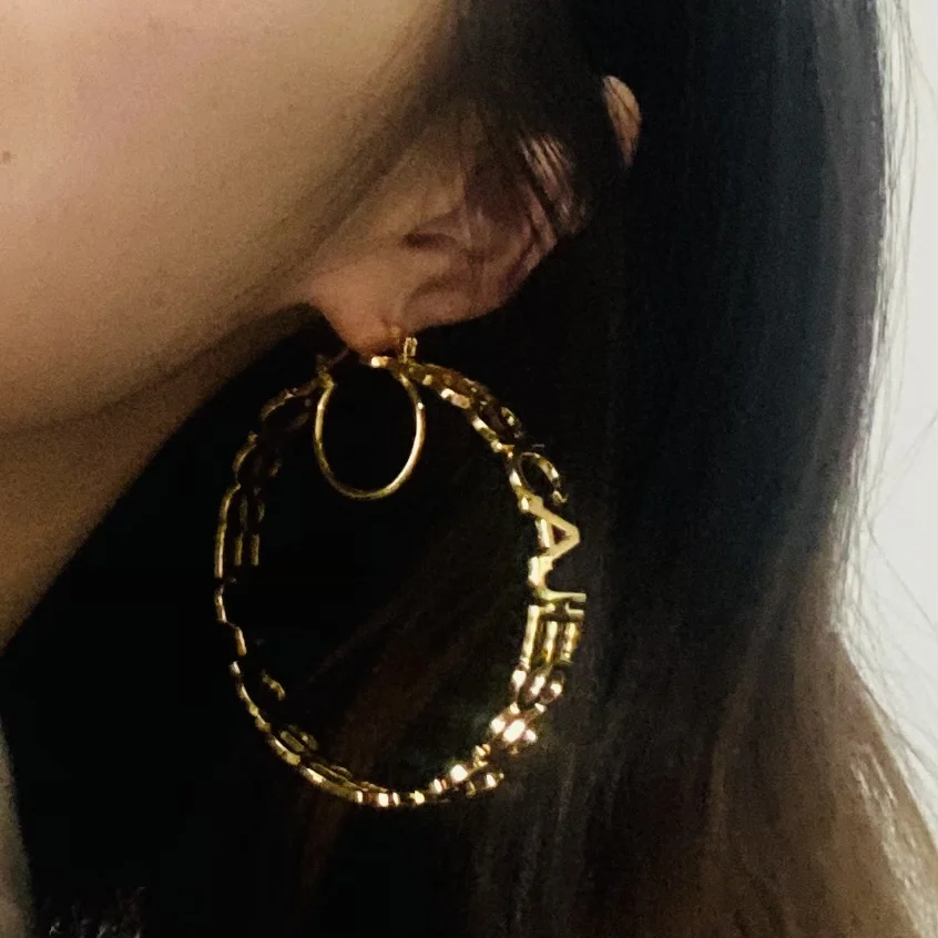 Custom Name Earring 2022 Trend New Summer Hoop Earrings For Women