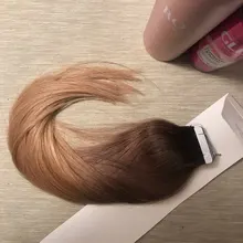 Cinta de cabello humano Natural para mujer, cabello humano Remy Real, trama de piel recta, Balayage Invisible sin costuras, brillo completo