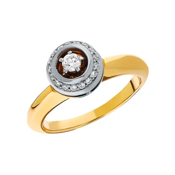 

Gold ring with diamonds sunlight sample 585