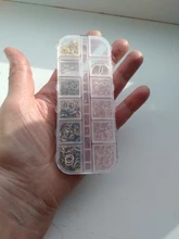 Caja de joyería de plástico de varios compartimentos y de 9 tamaños, para guardar joyas, ordenar abalorios y cuentas, caja ajustable