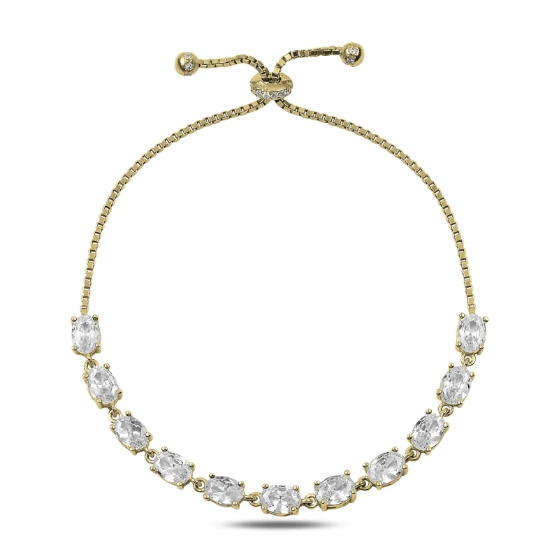 

Silver 925 Sterling Zircon Cubic Zirconia Watercourse Elevator Bracelet