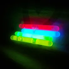 Varita luminosa para pesca, barra flotante fluorescente estilo luciérnaga para la noche que brilla en la oscuridad, 4,5x40 mm, 10 unidades/bolsa