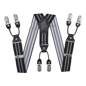 

Suspenders for trousers wide (3.5 cm, 6 clips, black) 17-56374