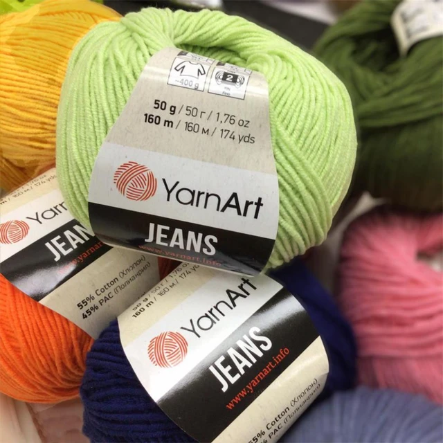 YarnArt Jeans Knitting Yarn, Baby Blue - 75