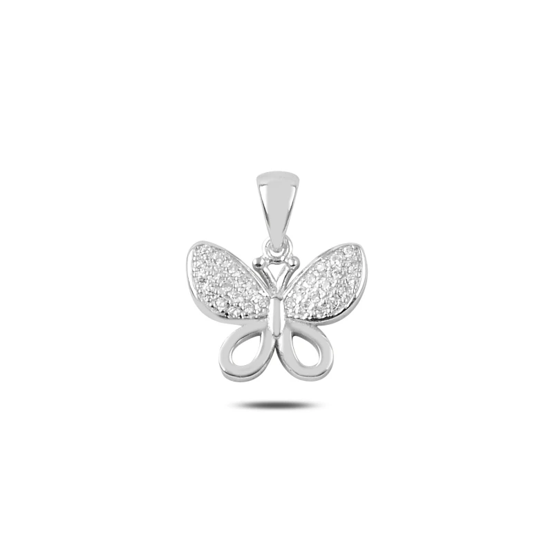 

Silver 925 Sterling Zircon Cubic Zirconia Butterfly Pendant