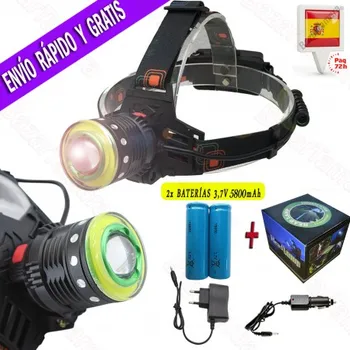 

Front LED flashlight Rechargeable T6 Head With Zooming and outer Ring COB LED