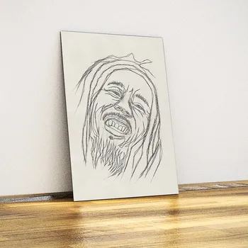 

Bob Marley-Black Pen-Metal Poster