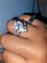 Clásico de lujo blanco Oval anillo de oro CZ propuesta de matrimonio de las mujeres bien regalo de la joyería de moda de fiesta de novia anillo de compromiso