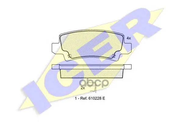 181514_колодки Дисковые Задние! Диск 15" Toyota Corolla 1.4i/1.6/2.0d 01 /Verso 1.8wti/2.0d 02 Icer 181514 Icer арт. 181514