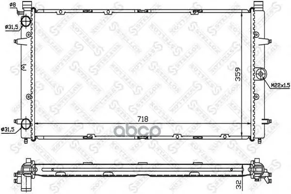 10-25008-Sx_радиатор Системы Охлаждения! Vw T4 1.8-2.5tdi 91 Stellox 1025008sx Stellox арт. 1025008SX