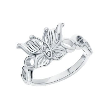 

Silver ring with cubic zirconia sunlight sample 925