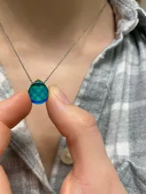 Humor de cambio de Color emoción sentimiento de Control de temperatura de la gota de agua colgante en forma de lágrima de acero inoxidable collares de cadena