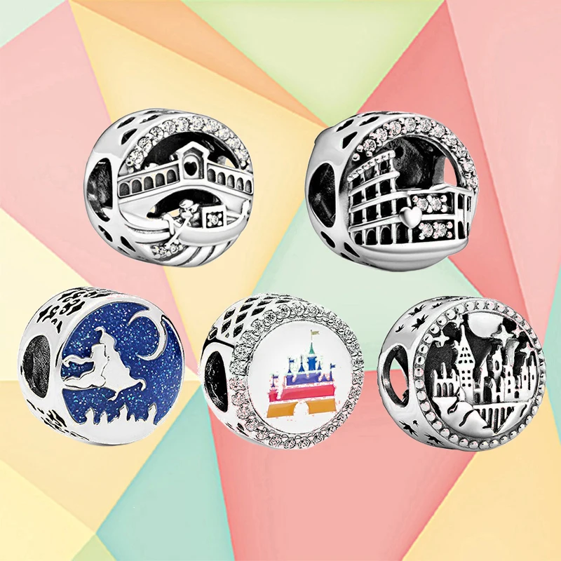 2020 Fashion New High Quality My Happy Place Roman Coliseum Charm Pendant Suitable For Women Original Diy Jewelry Accessories | Украшения и