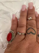 PAG & MAG-Anillo de Plata de Ley 925 auténtica para Mujer, Anillos de topacio rojo, GEMA, joyería Anillos de plata 925 de compromiso