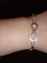 Pulsera Infinity con diamantes de imitación para hombre y mujer, joyería