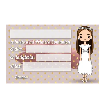 

Invitation communion Kawaii girl