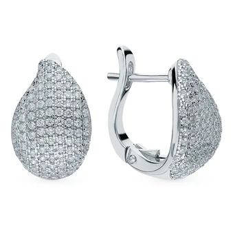 

Silver earrings with cubic zirconia sunlight sample 925