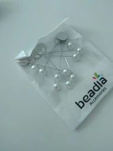 10 piezas de oro Chapado en plata imitación Aleación de perlas cobre largo broche Pin para bricolaje broches solapa vestido piezas de joyería Accesorios