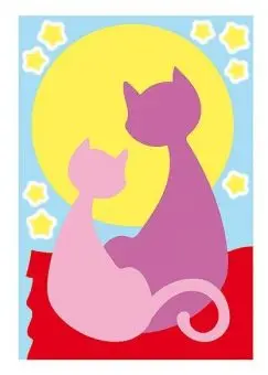 

Coloring-mural A4 "two cats" hatber rp4bl _ 17000