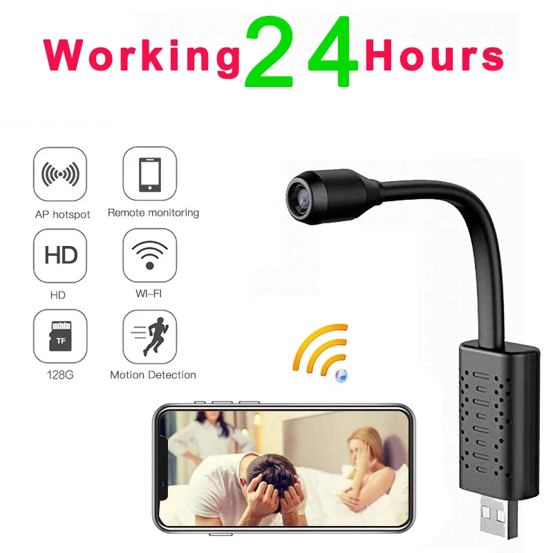 HD Смарт Мини Wi-Fi USB камера видеонаблюдения в режиме реального времени IP-камера AI