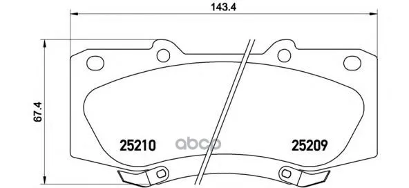 Колодки Тормозные Toyota Hilux 05- Передние Brembo P83140 Brembo арт. P83140