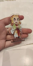 Figuras de acción de Anime Demon Slayer, no Yaiba Kimetsu, acrílico, soporte de escritorio, modelos, plato, pastel, actividades, decoración de escritorio
