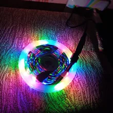 Strip-Light Tv-Background-Lighting Key-Control Desk-Screen Usb-Cable Flexible-Lamp LED
