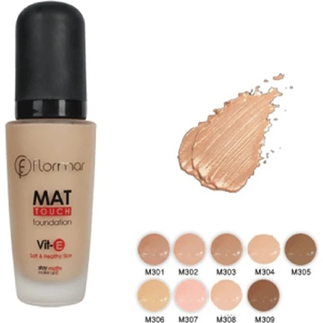 Flormar Mat Touch Foundation Matte Liquid Color Options Face