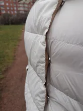 Qiaoduo-Chaqueta de plumón de pato para mujer, abrigo largo y grueso de doble cara a cuadros, Parka de talla grande para mujer, ropa ajustada