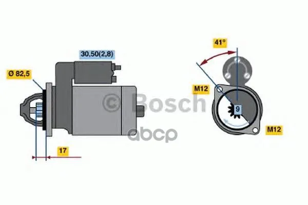 Стартер 12v, 1.19kw 0001107427 Bosch арт. 0001107427