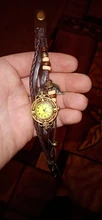 Relojes de pulsera Vintage para mujer y niña, pulsera con hoja, brazalete de cuero colgante, regalo