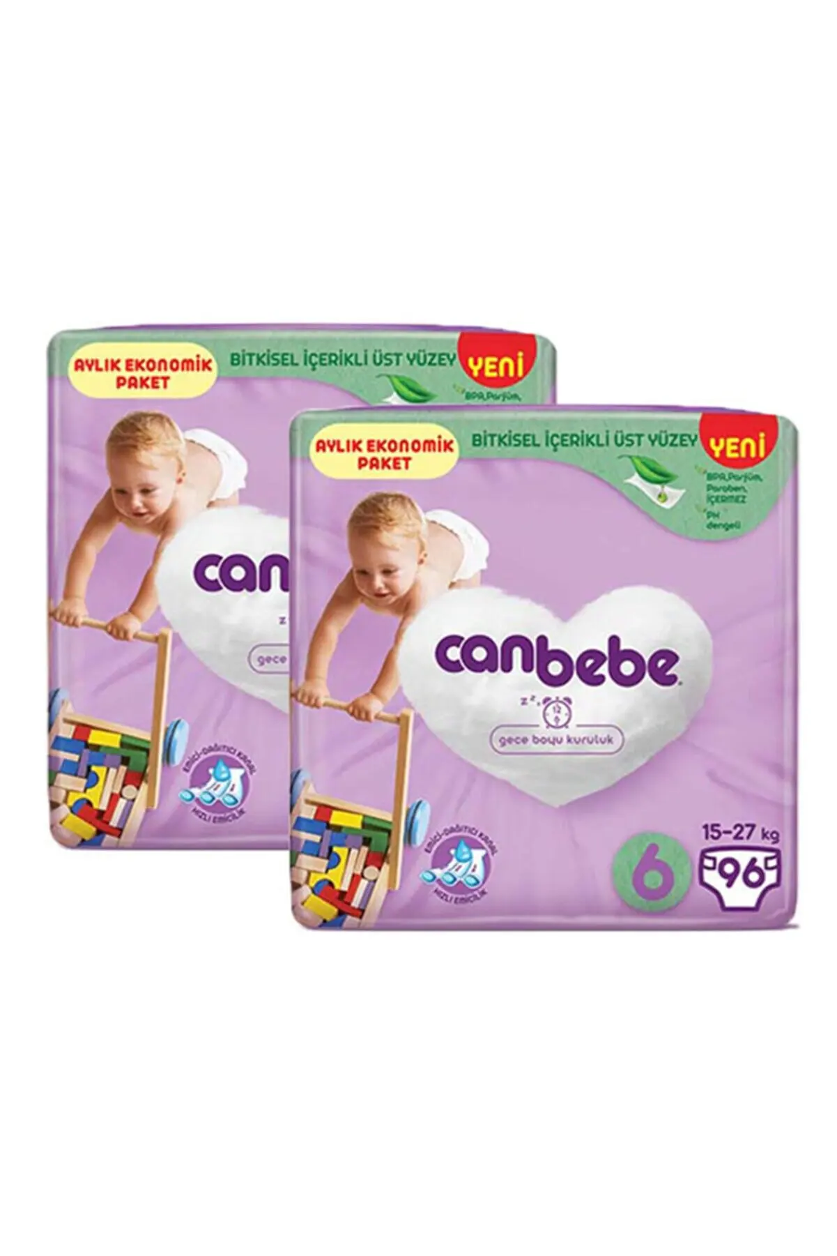 Tanie Canbebe pielucha dla niemowląt. 6 rozmiar XL pakiet 192 sztuk.