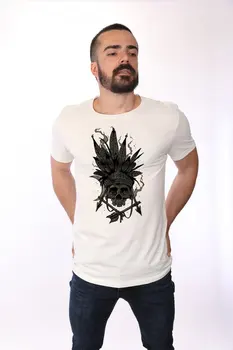 

Angemiel Wear Indian Dry Head Cotton White Men 'S T-Shirt