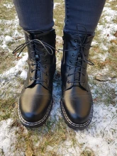 AIYUQI-Botas cortas de cuero genuino para mujer, botines de lana cálidos y antideslizantes, para estudiantes, para invierno, 2021