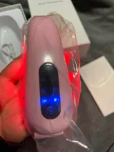 Chin V-línea de elevación máquina de la correa rojo azul terapia de fotones LED adelgazamiento Facial vibración masajeador Dispositivo de Lifting Facial V cuidado de la cara