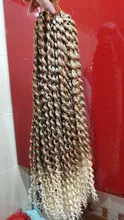 Sallyhair pasión Twist trenzas a Crochet Ombre trenzado sintético extensiones de cabello largo giros Rubio a granel Grey de la extensión del pelo