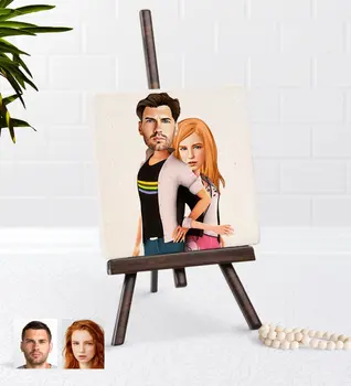 

Personalized Valentine Caricature Of Şovaleli Natural Taş-39