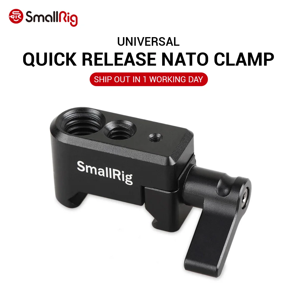 Быстроразъемный зажим SmallRig стандартный NATO с монтажными отверстиями 1/4 &quot 20 и