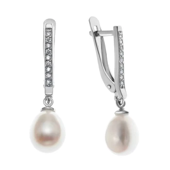 

Silver earrings with cubic zirconia