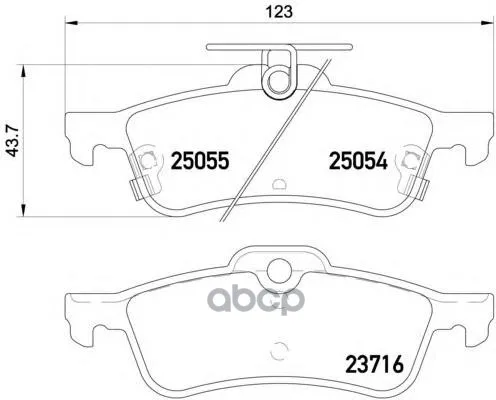 Колодки Тормозные Дисковые | Зад | Honda Civic Ix(Fk) 1.8 I-Vtec(Fk2) 02.2012- Brembo арт. P28070