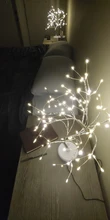 LED Night Light Mini Christmas Tree Copper Wire Garland Lamp For Home Kids Bedroom Decor