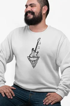 

Angemiel Wear Stone Nailed Guitar White Men 'S Sweatshirt