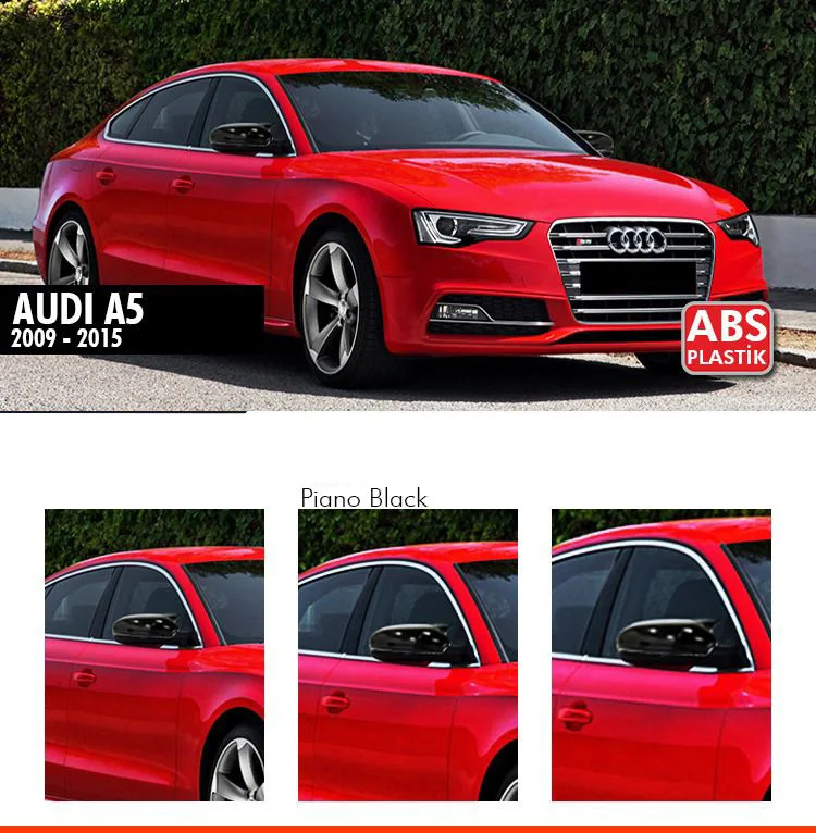 

Зеркальная Крышка для AUDI A5 2009 2015 глянцевая черная легкая сборка специальная деталь sline