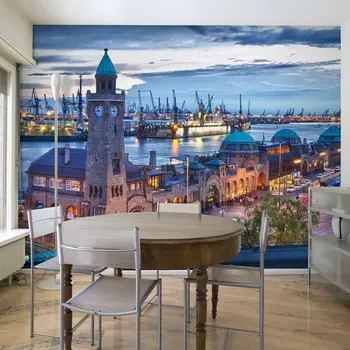 

Wall mural-St. Pauli Landing Stages - 200x154 cm