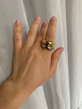 HUANZHI-anillo ancho brillante minimalista para mujer y hombre, anillos abiertos geométricos, joyería, Color dorado, plateado, 2020